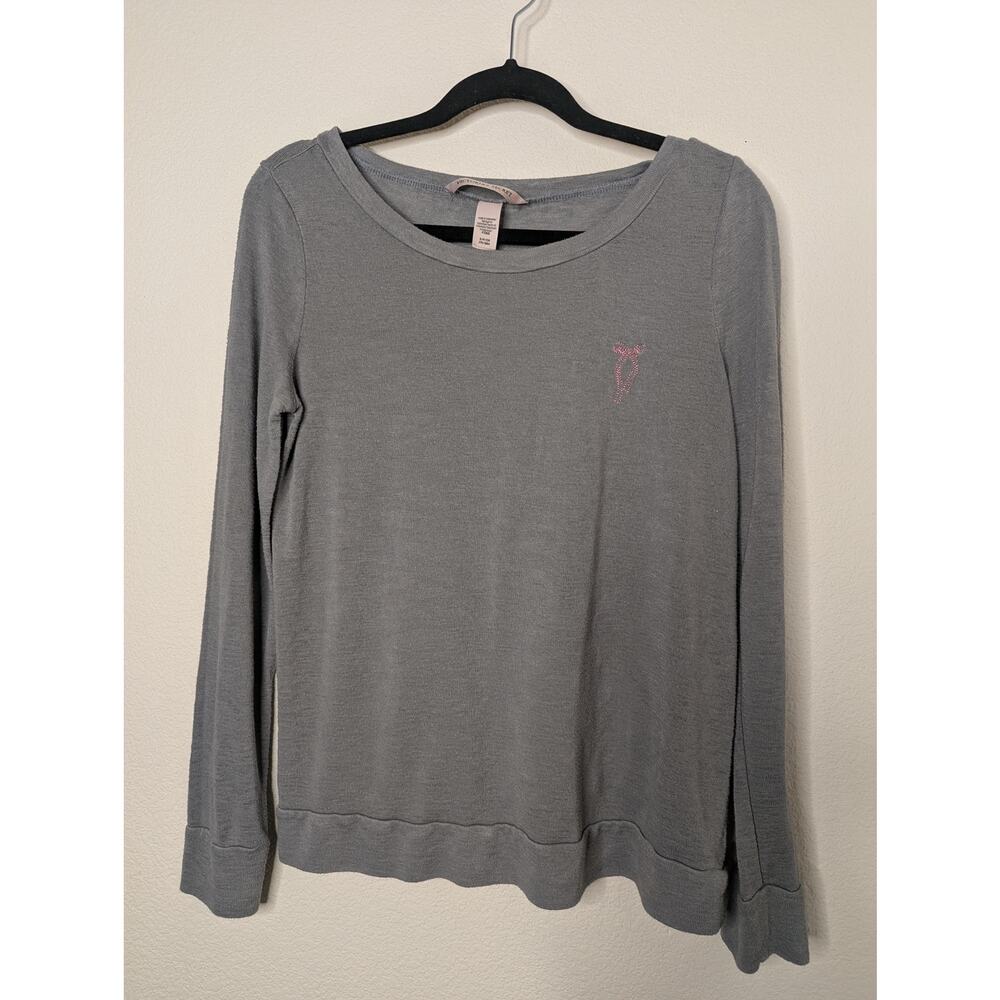 Victoria's Secret Y2K Babydoll Long-Sleeve with Bow Grey S